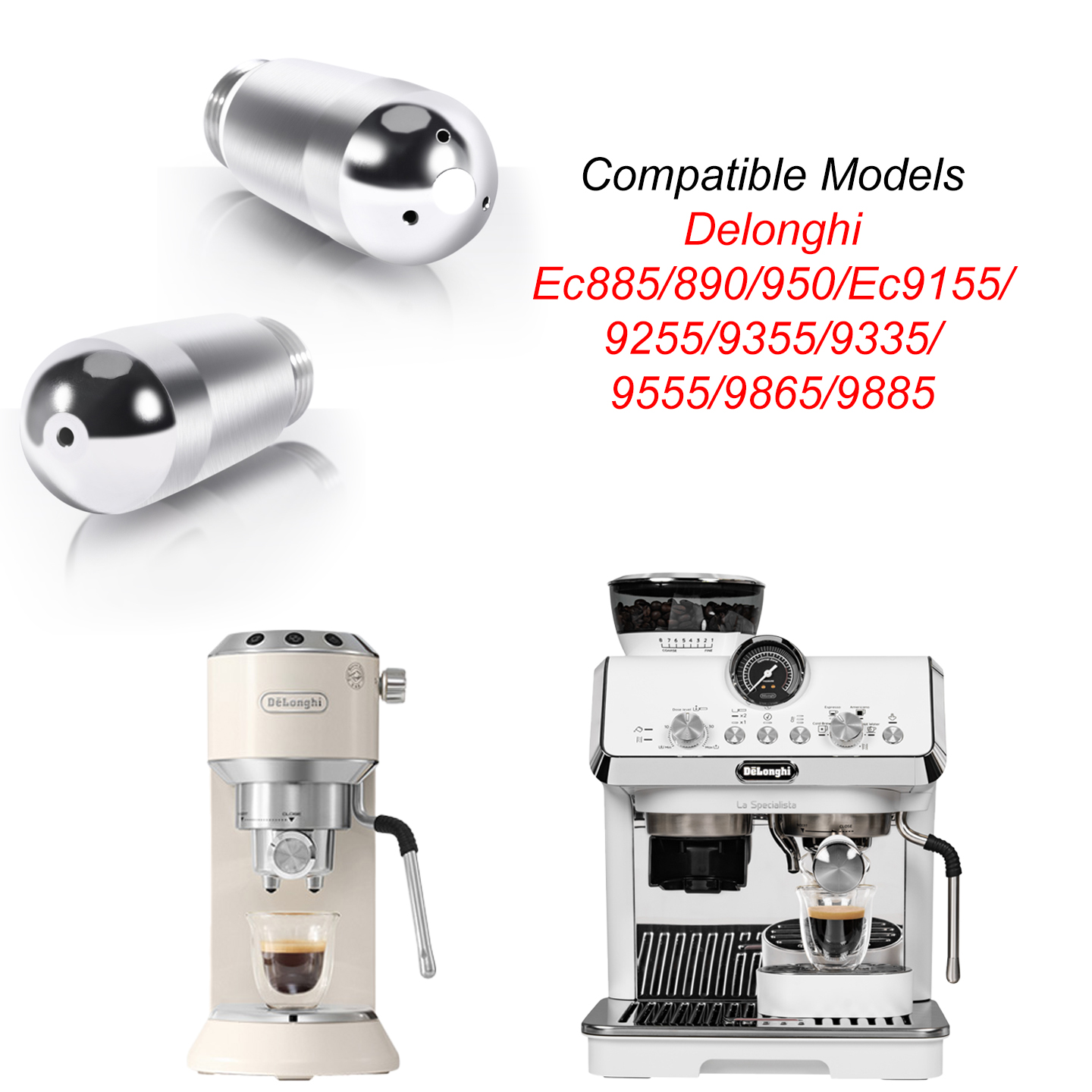 Steam Wand Tip - Coffee Steam Nozzle for Delonghi EC885/890/9155/9255/9355/9665/9865