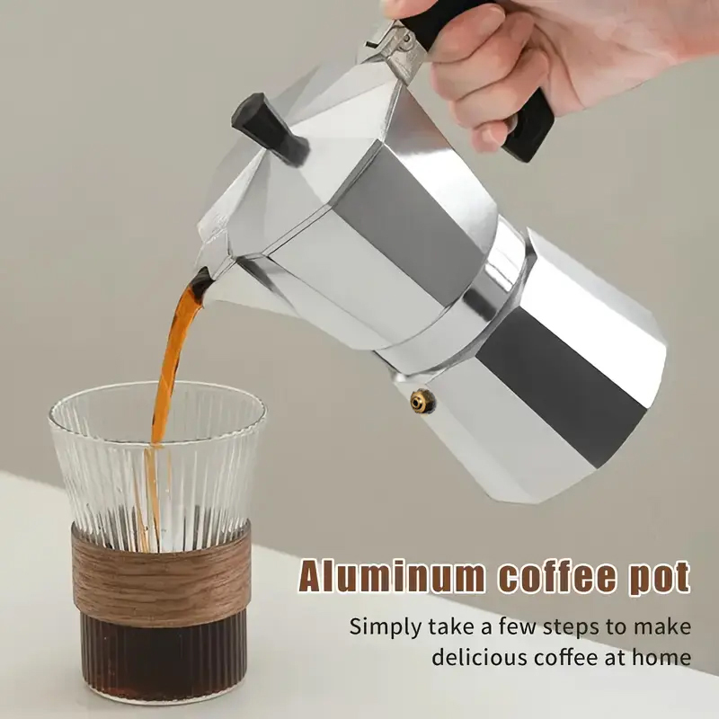 Coffee Vending Equipment - Classic Aluminum Moka Pot 50-300ML Household