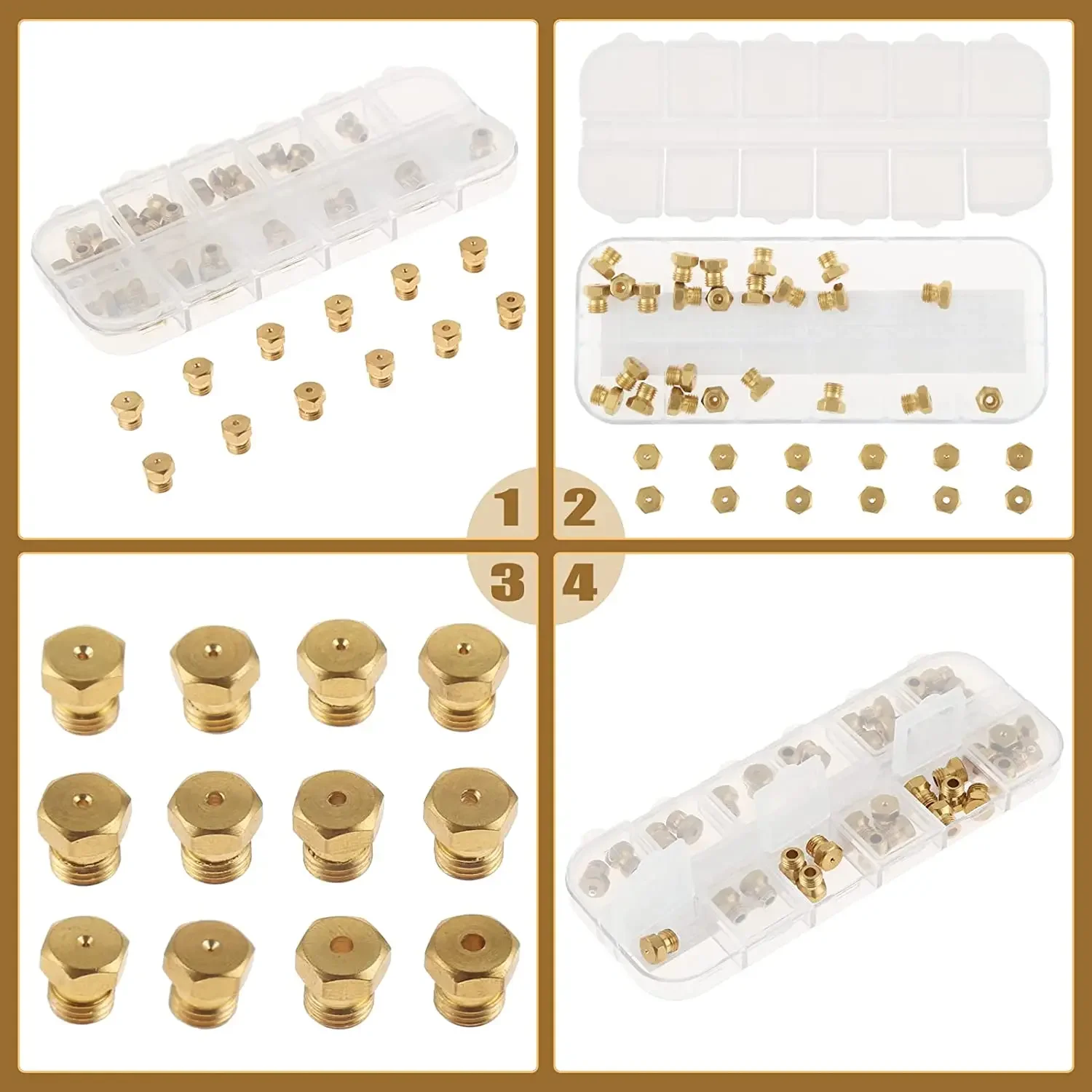 Steam Wand Tip - 36pcs/1box Solid Brass LP Gas Range