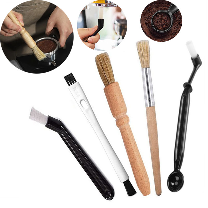 Coffee Equipment Cleaner - Coffee Machine Brush Cleaner Kit Wooden
