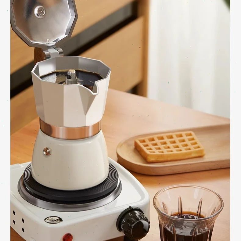 Coffee Vending Equipment - Round-bottomed Moka Pot Single Valve Small