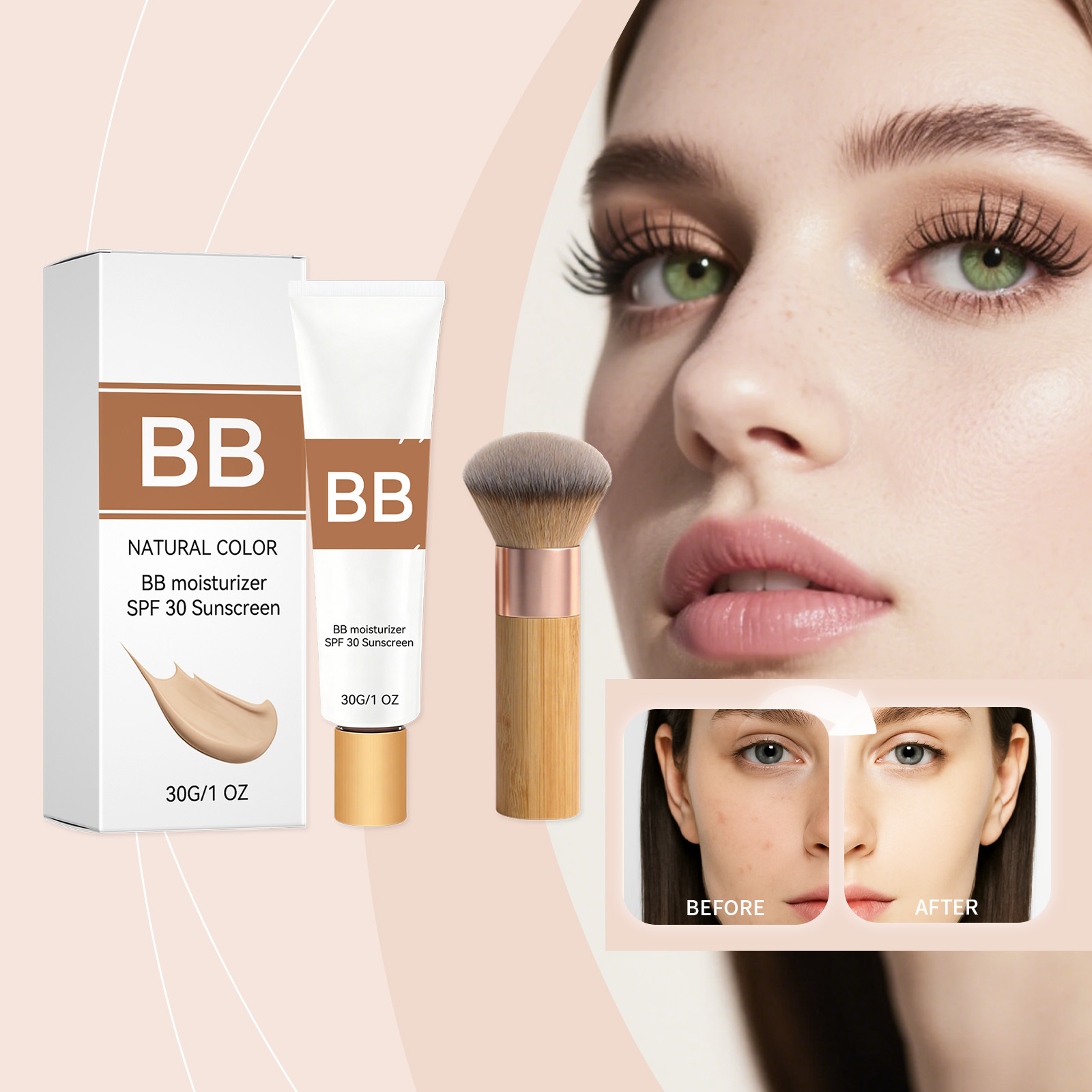 SPF 30 Tinted Moisturizer BB C - огляд і ціна Group Head Brush