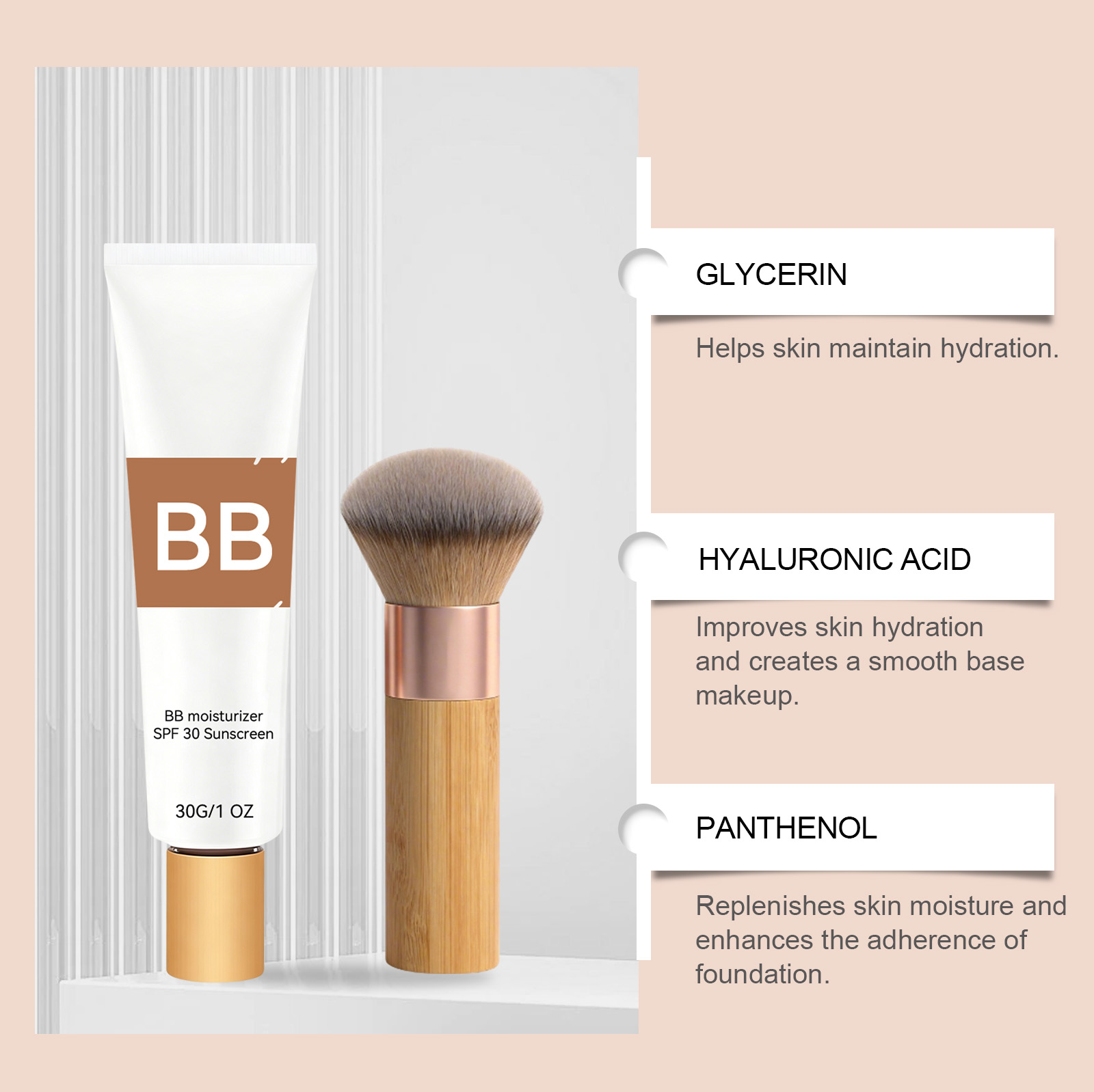SPF 30 Tinted Moisturizer BB C - огляд і ціна Group Head Brush