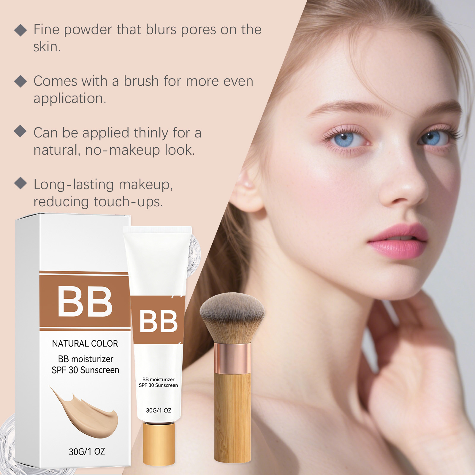 SPF 30 Tinted Moisturizer BB C - огляд і ціна Group Head Brush