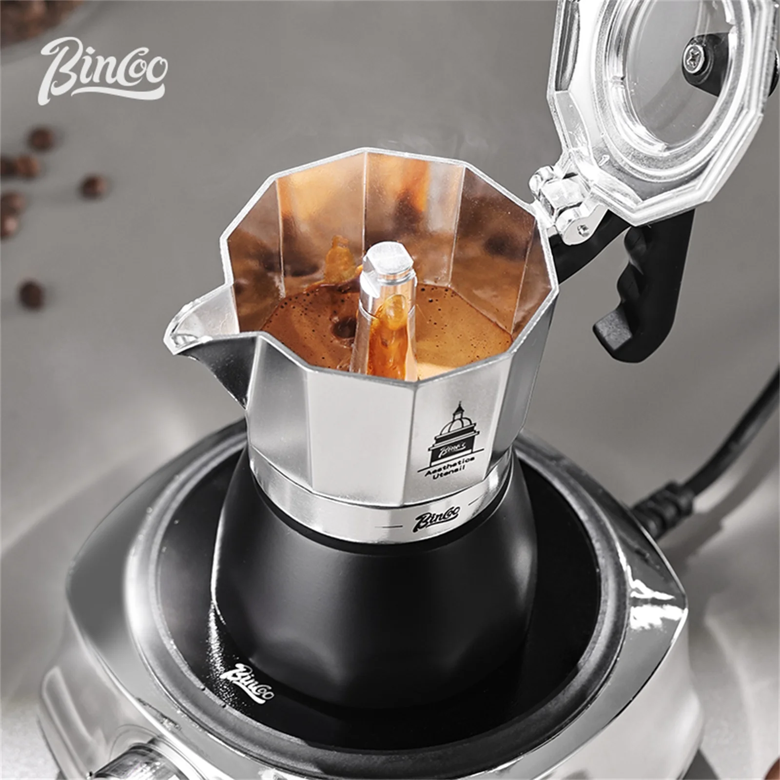 BINCOO Double Valve Moka Pot，E - огляд і ціна Coffee Vending Equipment