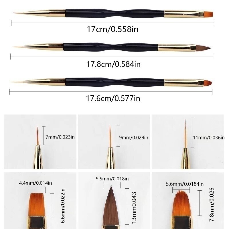 3 Pieces of Double Headed Nail - огляд і ціна Group Head Brush