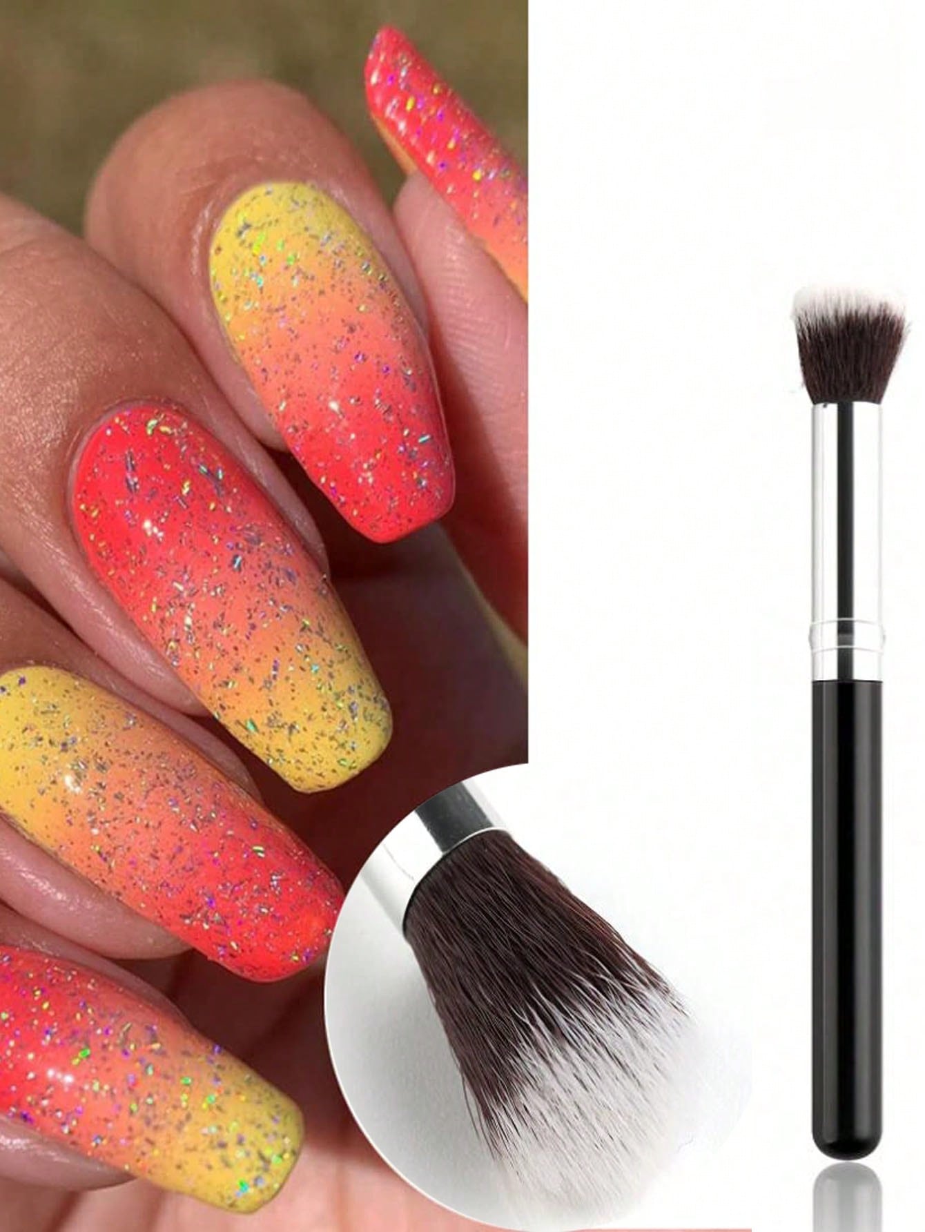 2Pcs Ombre Nail Art Brush Set  - огляд і ціна Group Head Brush
