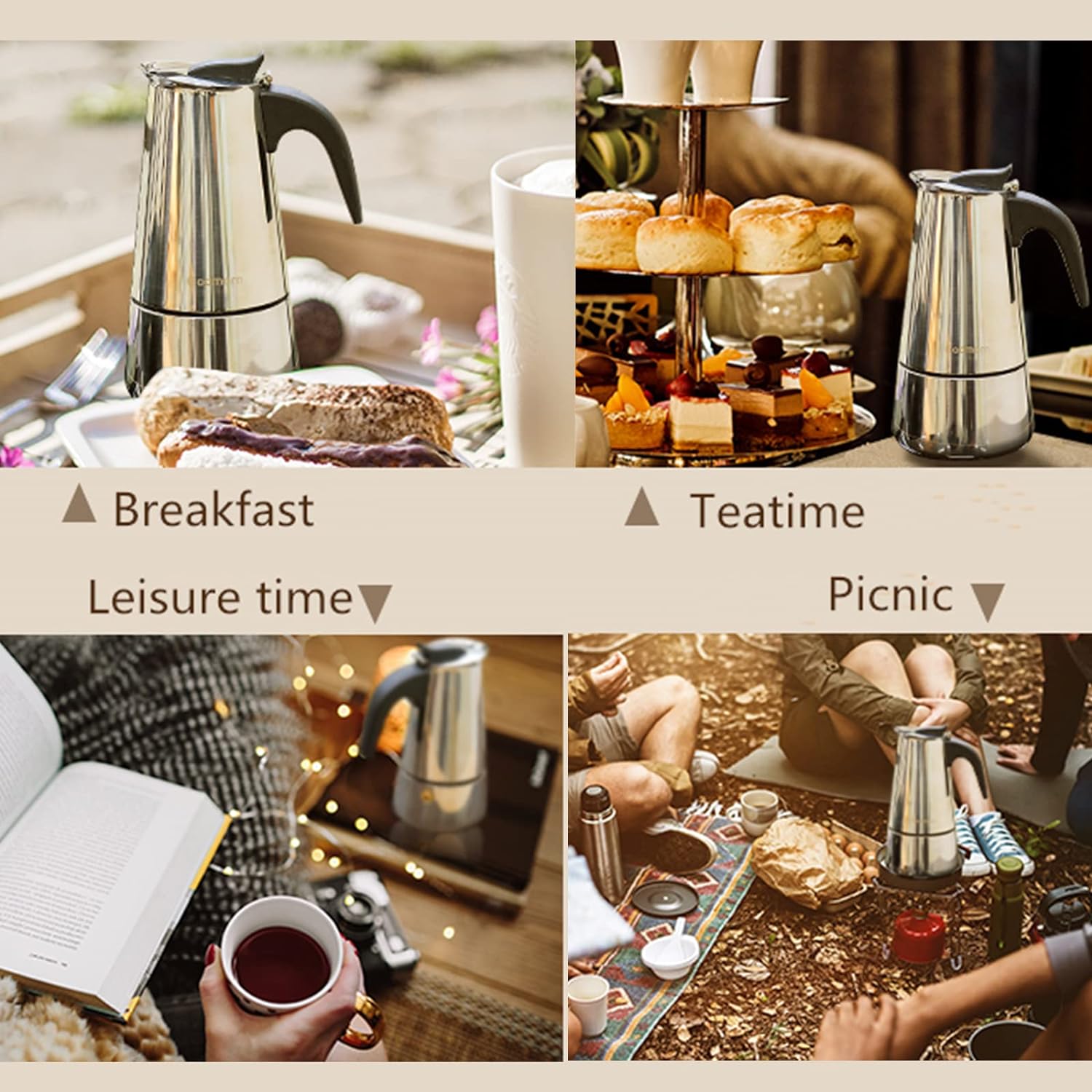 4/6/9 Cups Moka Pot Caffe Mach - огляд і ціна Coffee Vending Equipment
