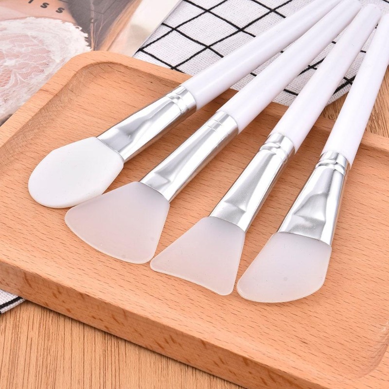 4Pcs/set White Makeup Silicone - огляд і ціна Group Head Brush